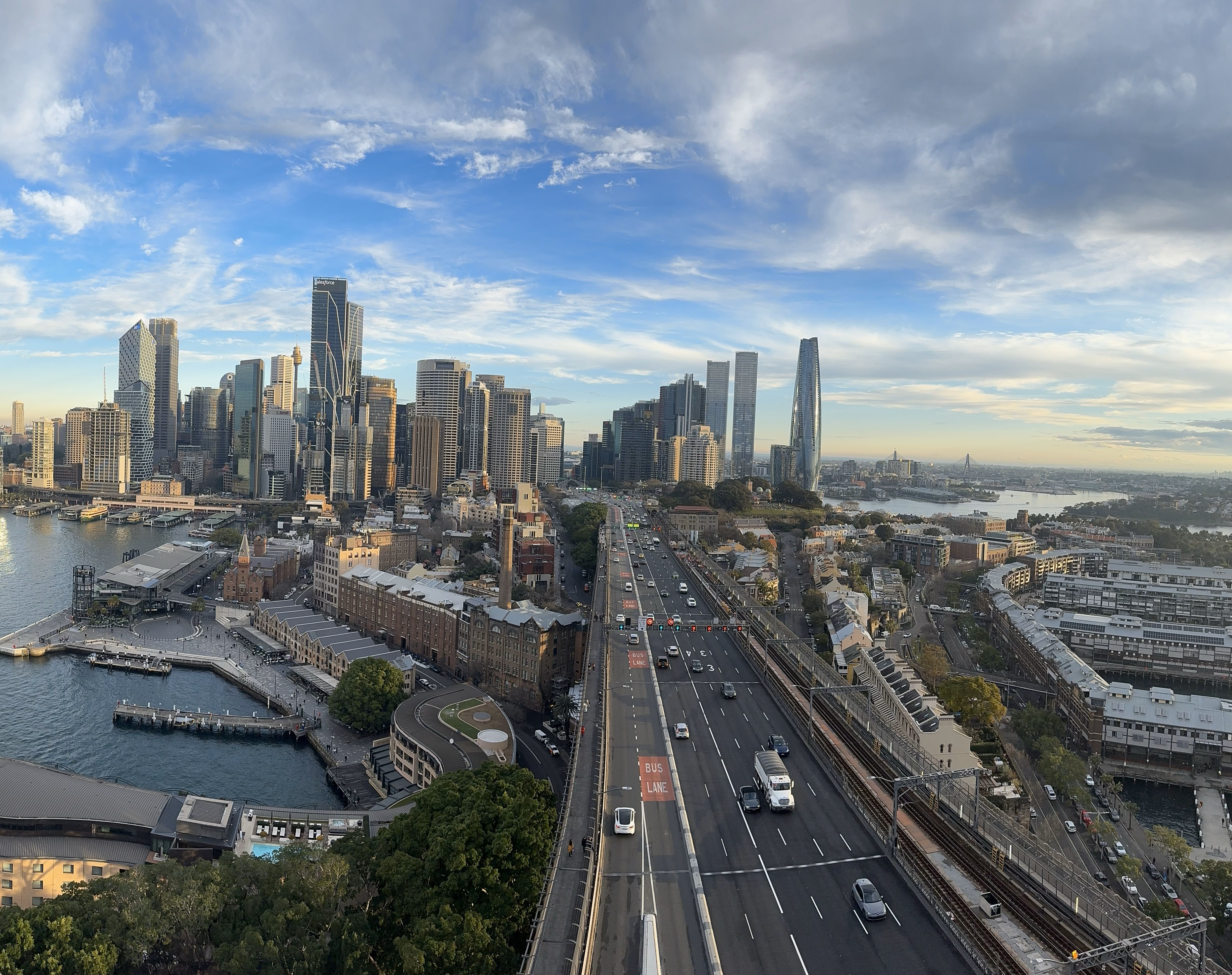 Sydney from Harbour Bridge.